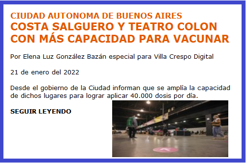 MAS VACUNAS CENTROS VACUNATORIOS